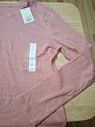 New Women s Size Large Long Sleeve Ribbed T-shirt  Pink By A  New Day