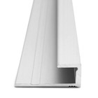 Square Shape Floor Transition Strip 1 In  X 84 Inch Satin Silver Aluminum Finish