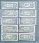 Lot Of 10 -  1 One Dollar Silver Certificate 5-35  5-57  Fine-au Condition  2785