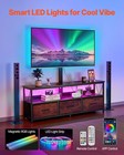 52  Tv Stand With Mount For Up To 75 In Tvs With 3 Drawers   Led Lights