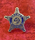 Us Secret Service Pins - Blue Vintage Star   Lot Of Two   New Item