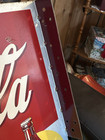 Vintage Real Deal Coca-cola Flange Sign