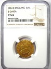 1624 Britain England James I Gold 1 4 Laurel Coin 1 4l - Certified Ngc Xf45  ef 
