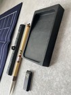 Calligraphy Set Ink Stone Brush Paperweight Underlay Vintage Suzuri Sumi Grinder
