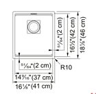 Franke Pkg11014shg Peak Granite Single Bowl Undermount Kitchen Sink Shadow Gray