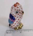 Herend Rust Fishnet Owl Mini Porcelain Figurine Multicolor 1 7 8 Inch
