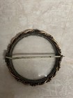 Antique Victorian Gold Filled Frame Mourning Brooch With Curved Glass  no Back 