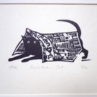 Limited Edition Cat Print Japanese Woodcut Framed Signed Guardian Art Gift