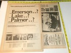 Elp Emerson Lake Palmer Vintage Concert Ad Advert Tour Dates 1972 Trilogy 3pc