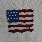 Vintage Ralph Lauren Sweater Boys Medium Knit Polo Jeans American Flag Preppy Vt