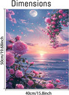 Moon Paint By Number For Adults beach Flower Acrylic Easy Paint By Numbers For A