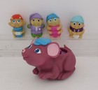Vintage 1986 Playskool Glo Friends Country Mouse   Glow Worm Figures Toy Lot