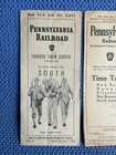 Lot Of 2 Pennsylvania Railroad Prr Time Tables 1926   1944 World War Ll Soldiers