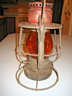 Dietz Vesta New York Central Lines Railroad Lantern With Marked Amber Nycl Globe