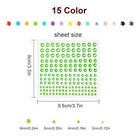  2640pcs Rhinestone Stickers  16 Sheets Self Adhesive Gems Stickers Diy Bling 