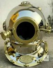 Antique Marine Solid Brass Full Size Divers Diving Helmet Scuba Us Navy Mark V 