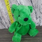 First   Main 6  All Green Small Teddy Bear Plush Stuffed Animal  - Euc