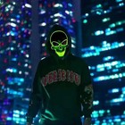 Light Up Skeleton Mask - Halloween Party Costume Dance Rave Led Mask With 3 Mode