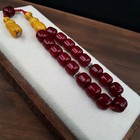 Islamic Prayer Mascot Bakelite Amber Rosary 13 3x13 3mm 33 Beads tasbih misbaha