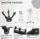 Photography Tripod Dolly Wheels With Adjustable Leg Mounts For Photo Studio