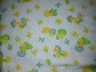 Vintage Carters Nos Knit Crib Sheet Mushrooms   1970s