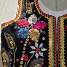 Vintage Polish European Black Velvet Beaded Sequins Polk Vest German Corset Read