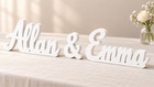 150mm Tall Personalised Wedding Name Freestanding Custom Sign Engagement Name