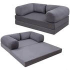  Folding Sofa Bed Convertible  4-in-1 Foldable Floor Couch Futon Sofa With L 
