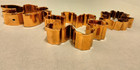 Lot Of 3 Large Copper Cookie Cutters Snowflake   2 Fall Leaf Perfect For Baking