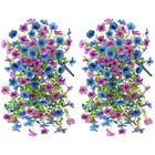  2pcs Artificial Flowers For Outdoors Uv Resistant Artificial Purple Blue