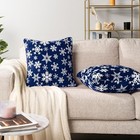  Holiday Throw Pillow Covers 18x18 Set Of 18  X 18   pack Of 2  Snowflake Blue