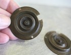 Pair Antique Brass Art Deco Cabinet Dresser Sideboard Drawer Backplates 1-5 8 