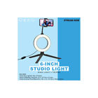 6 Inch Led Ring Light Tripod Kit Stand Phone Holder Selfie Camera Studio Video  