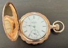 Vintage Elgin Pocket Watch Working 1986 Hunter Case Gilded Model 2 Grade 117 