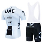 Uae Biking Jersey Bib Shorts Kits Short Sleeve Cycling Shirt Pad Shorts Set