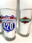 6pc Lot Beer Pint Glasses  16oz Brewery Set  Draft Barware