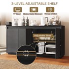 Sideboards Buffet Tv Stands Storage Cabinet Modern Table W  4 Doors power Outlet