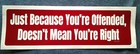 Just Because You re Offended Doesn t Mean     Pro-trump Bumper Sticker Sc155 Hb 