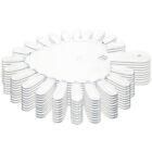 Beauticom 210pcs Heart Shaped Clear False Nail Tips Palette Practice Display