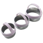 Cookie Cutter 3pcs Mould Dough   Stainless Steel  Plain Edge Round Holiday Metal