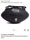 Ecowise Football Fit 6lb Weighted Rubber Medicine Ball  Baseball Arm Strength