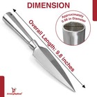 Bloodborne Raider High Carbon Steel Leaf Shaped Sharpened Spear Head Silver
