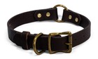 Leather Dog Collar By Timber And Tide Outdoor Co  Dark Brown With Hardware Usa