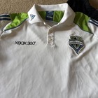 Adidas Seattle Sounders Mls Aeroready Vintage Polo Jersey Men s Size L New