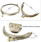 Metal Purse Frame  5pcs 3 3  8 5cm Bronze Kiss Clasp Lock  Arch Sape Coin Bag Cl