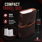 Handmade Genuine Leather Journal Diary 100-page Recycled Paper Book With Tie