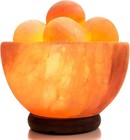 Himalayan Salt Lamp Bowl With 6 Himalayan Massage Balls  Dimmable Pink Rock S   