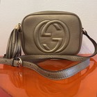 Gucci Soho Disco Shoulder crossbody Bag Gold metallic Leather