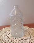 2 Vintage Clear Glass Decorative Bottles 5 1 4    4 1 4 