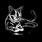 3d Led Cute Kitty Cat Lamp Usb 7 Color Change Night Light Desk Kids Gift Decor